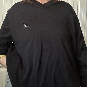 Nautica Men's Black Crewneck Jumper Size XXL